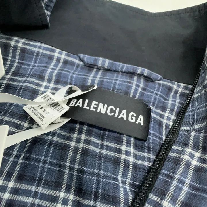 Balenciaga Balenciaga Men's Zip-Up Checkered Jacket Size US L / EU 52-54 / 3 - 6 Thumbnail