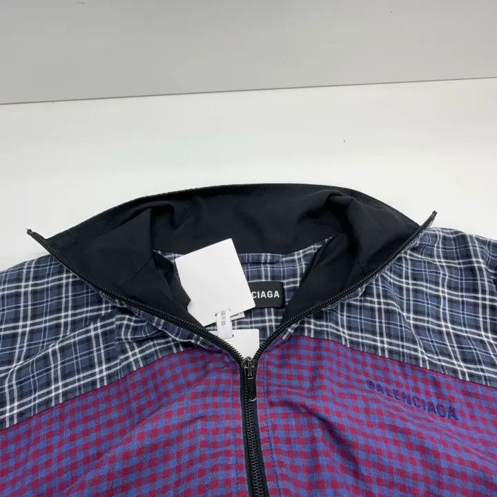 Balenciaga Balenciaga Men's Zip-Up Checkered Jacket Size US L / EU 52-54 / 3 - 7 Thumbnail