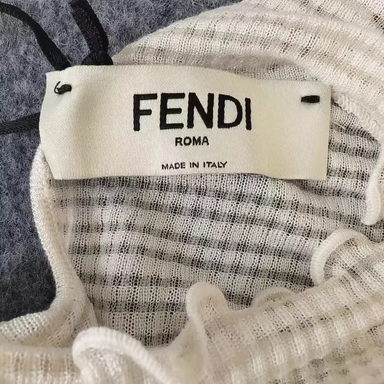 Fendi fendi white ruffled high-neck sweater for women Size US S / EU 44-46 / 1 - 3 Thumbnail