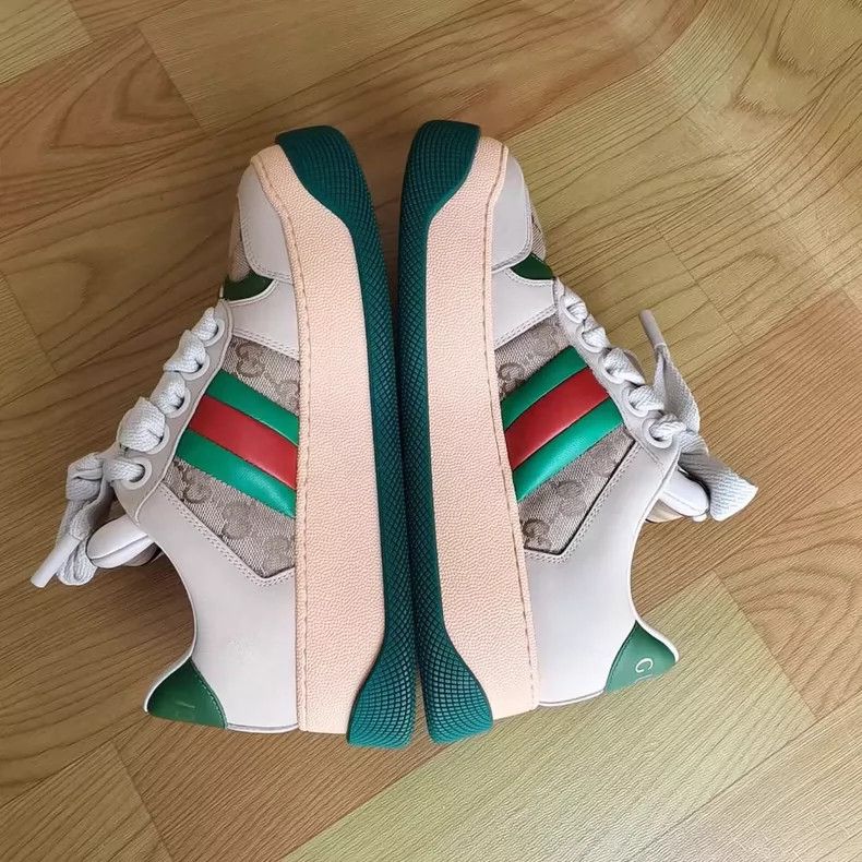 Gucci gucci screener low-top sneakers in beige Size US 7.5 / EU 40-41 - 3 Thumbnail