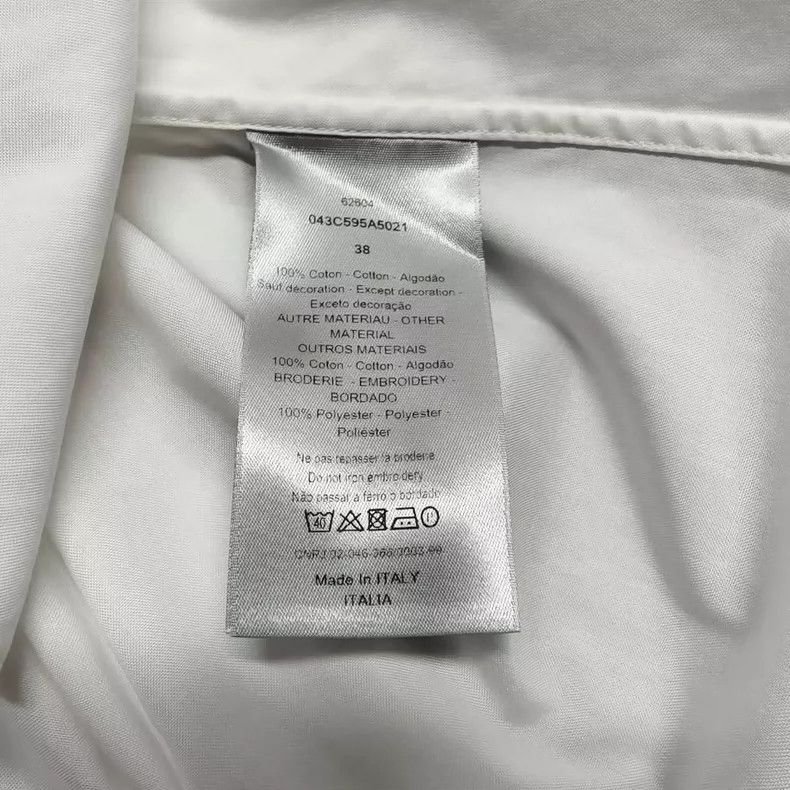 Dior Dior Long Sleeve Shirt with Logo Embroidery Size US M / EU 48-50 / 2 - 5 Thumbnail