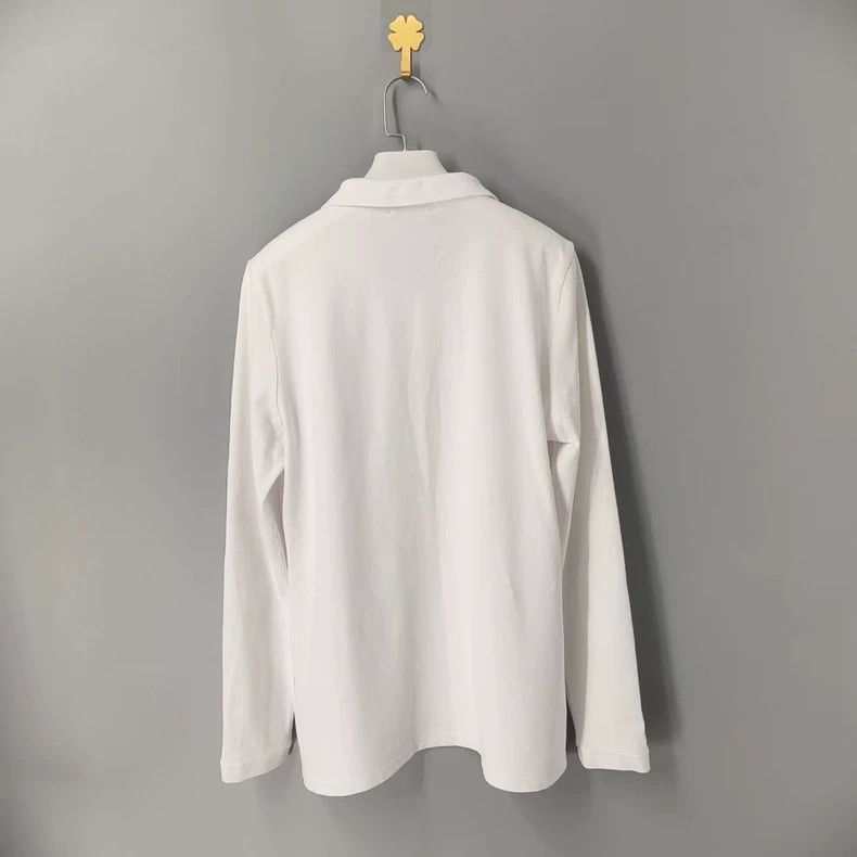 Burberry burberry long sleeve polo with golden accents Size US XL / EU 56 / 4 - 2 Thumbnail