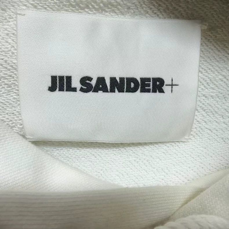 Jil Sander JIL SANDER White Logo Hoodie Size M Size US M / EU 48-50 / 2 - 3 Thumbnail