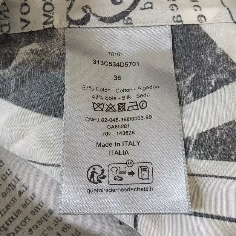 Dior dior x erl graphic newspaper print shirt Size US M / EU 48-50 / 2 - 5 Thumbnail