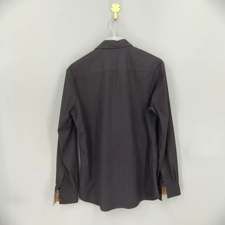 Burberry Burberry Black Long Sleeve Button-Up Shirt Size US M / EU 48-50 / 2 - 2 Thumbnail