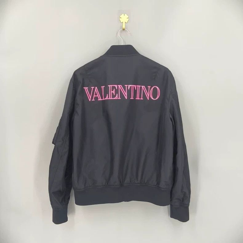 Valentino valentino blue logo zip bomber jacket Size US M / EU 48-50 / 2 - 2 Thumbnail
