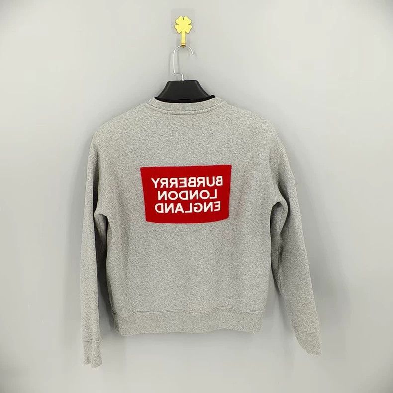 Burberry burberry logo sweatshirt in grey and red Size US M / EU 48-50 / 2 - 2 Thumbnail