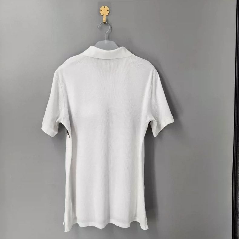Burberry Burberry White Polo Shirt with Leopard Print Size US M / EU 48-50 / 2 - 2 Thumbnail