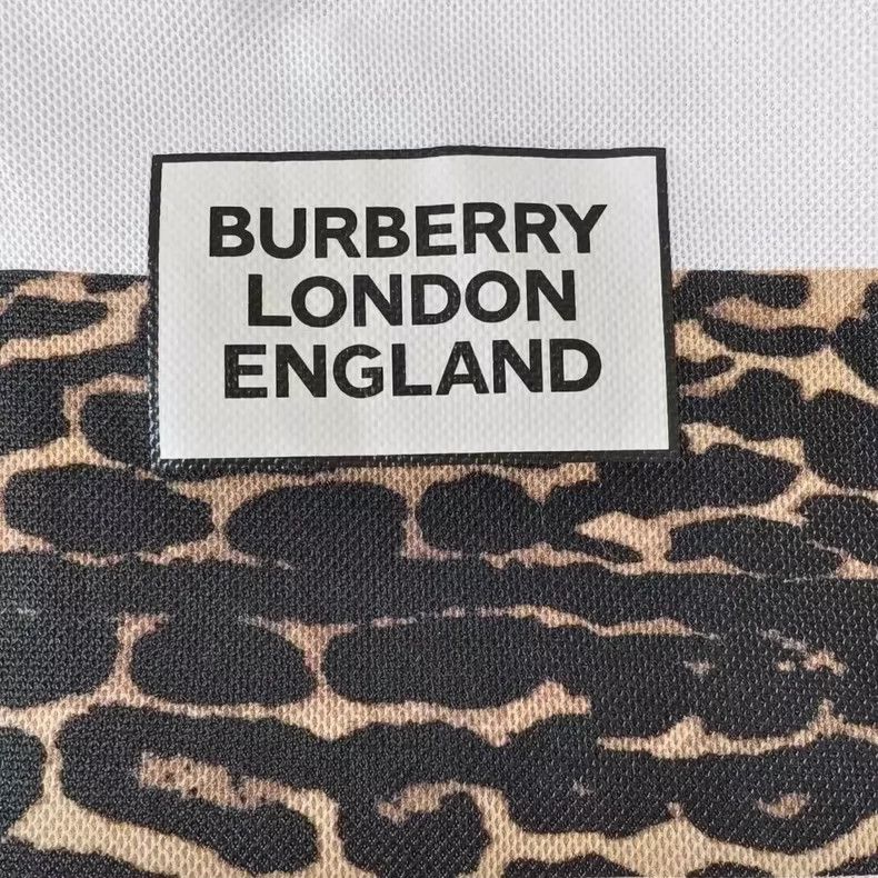 Burberry Burberry White Polo Shirt with Leopard Print Size US M / EU 48-50 / 2 - 6 Thumbnail