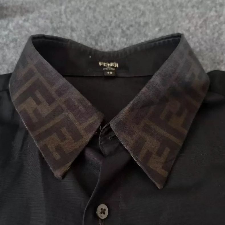 Fendi fendi monogram collar long sleeve shirt Size US M / EU 48-50 / 2 - 5 Thumbnail