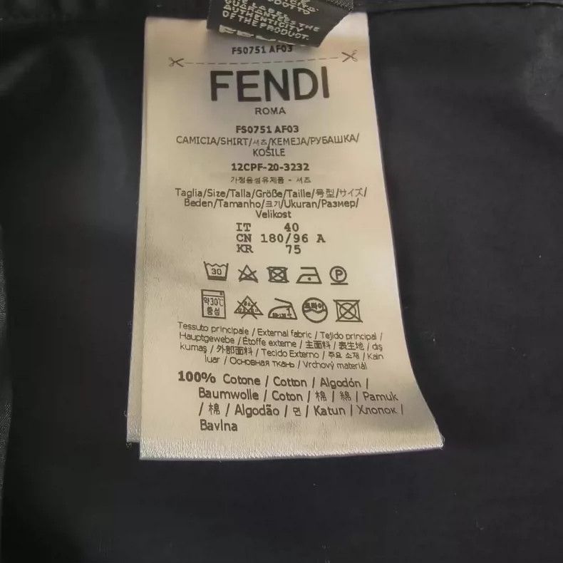 Fendi fendi monogram collar long sleeve shirt Size US M / EU 48-50 / 2 - 4 Thumbnail