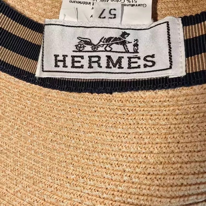 Hermes Hermes Blue and White Striped Fisherman Hat Size ONE SIZE - 5 Thumbnail