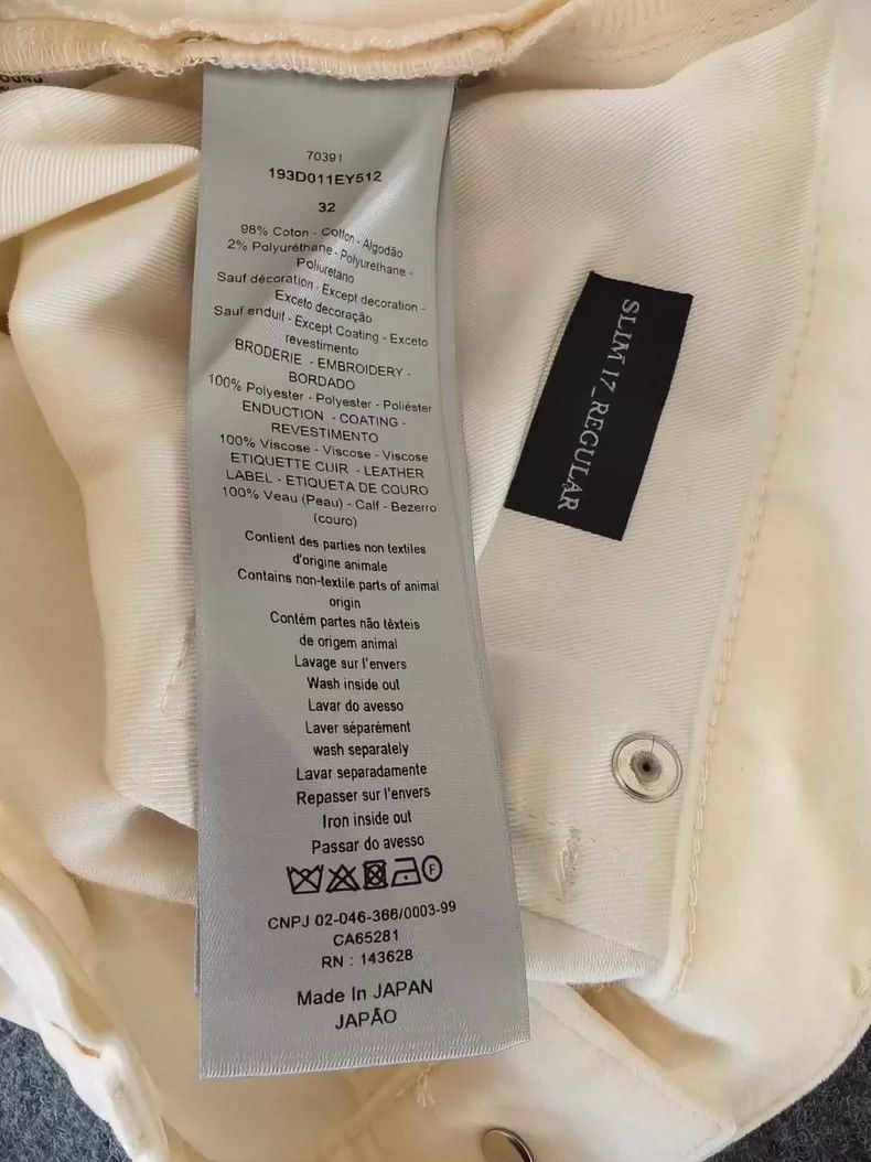 Dior dior white embroidered denim pants Size US 32 / EU 48 - 5 Thumbnail