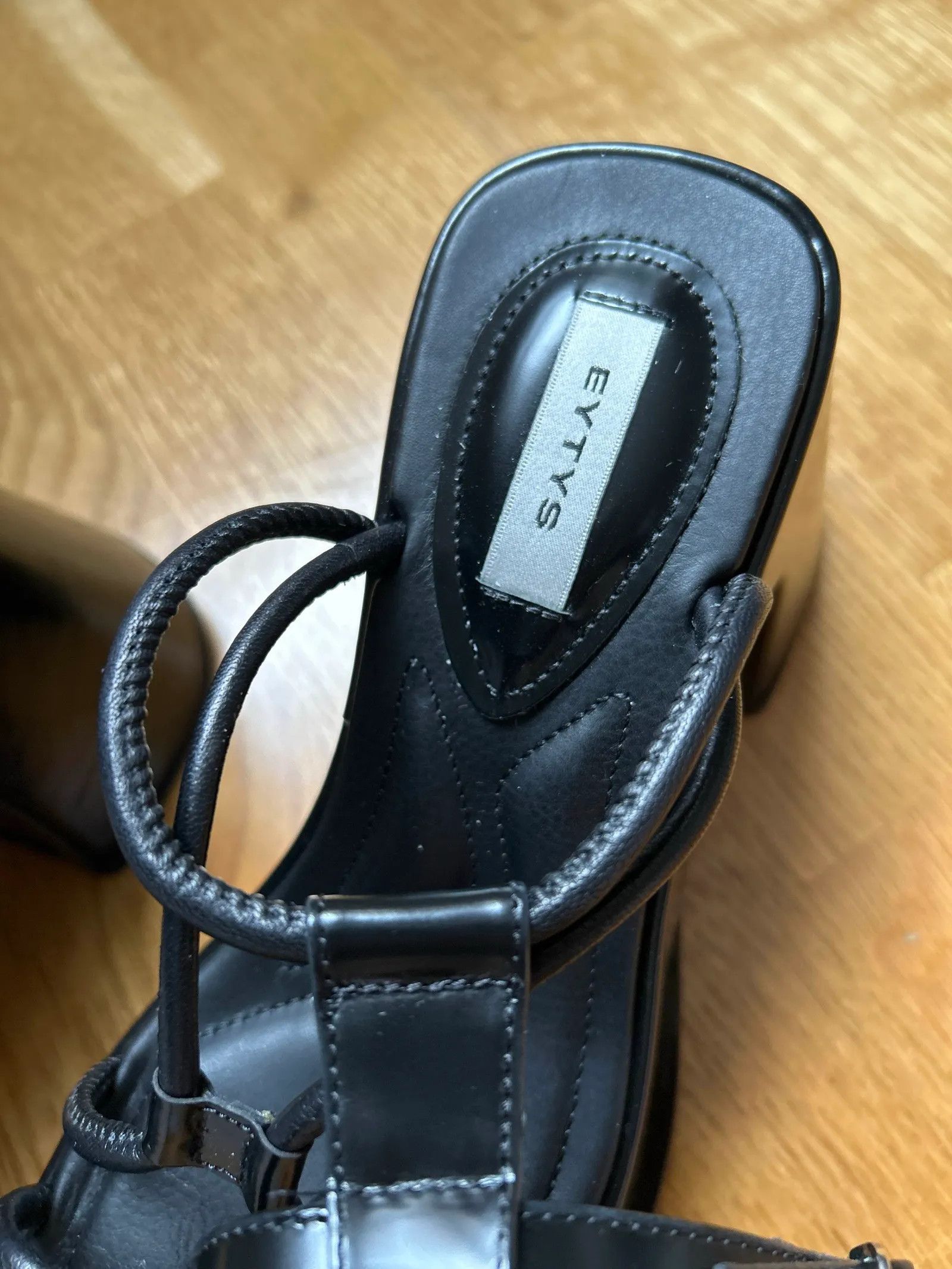Eytys Eytys Olympia Leather Black Heels Size US 5 / IT 35 - 3 Thumbnail