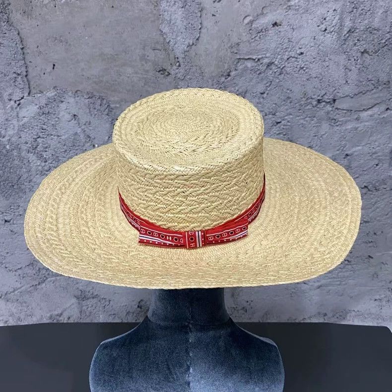 Hermes hermes straw hat with red ribbon Size ONE SIZE - 2 Thumbnail