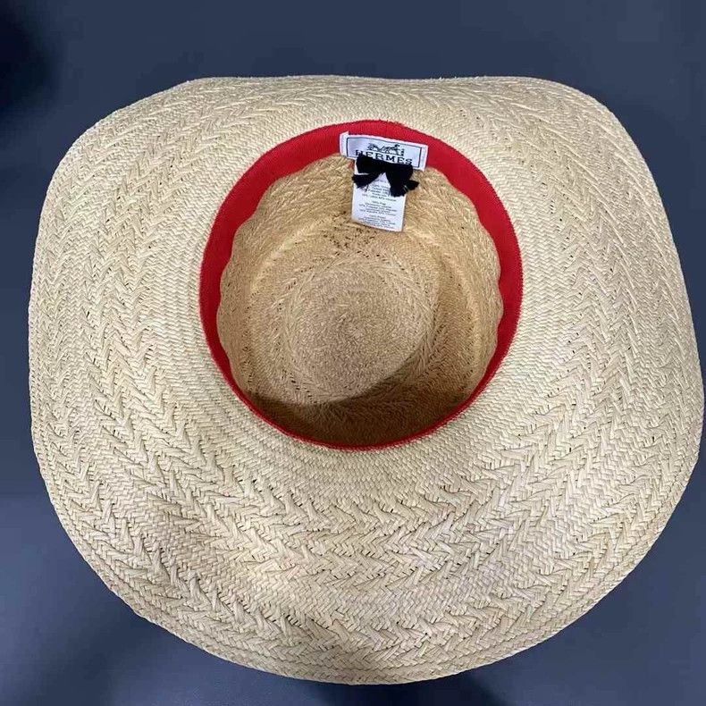 Hermes hermes straw hat with red ribbon Size ONE SIZE - 6 Thumbnail