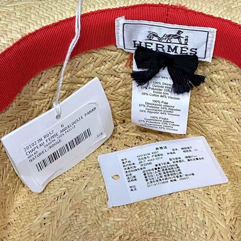 Hermes hermes straw hat with red ribbon Size ONE SIZE - 7 Thumbnail