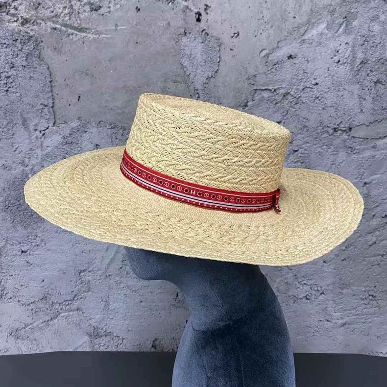 Hermes hermes straw hat with red ribbon Size ONE SIZE - 4 Thumbnail