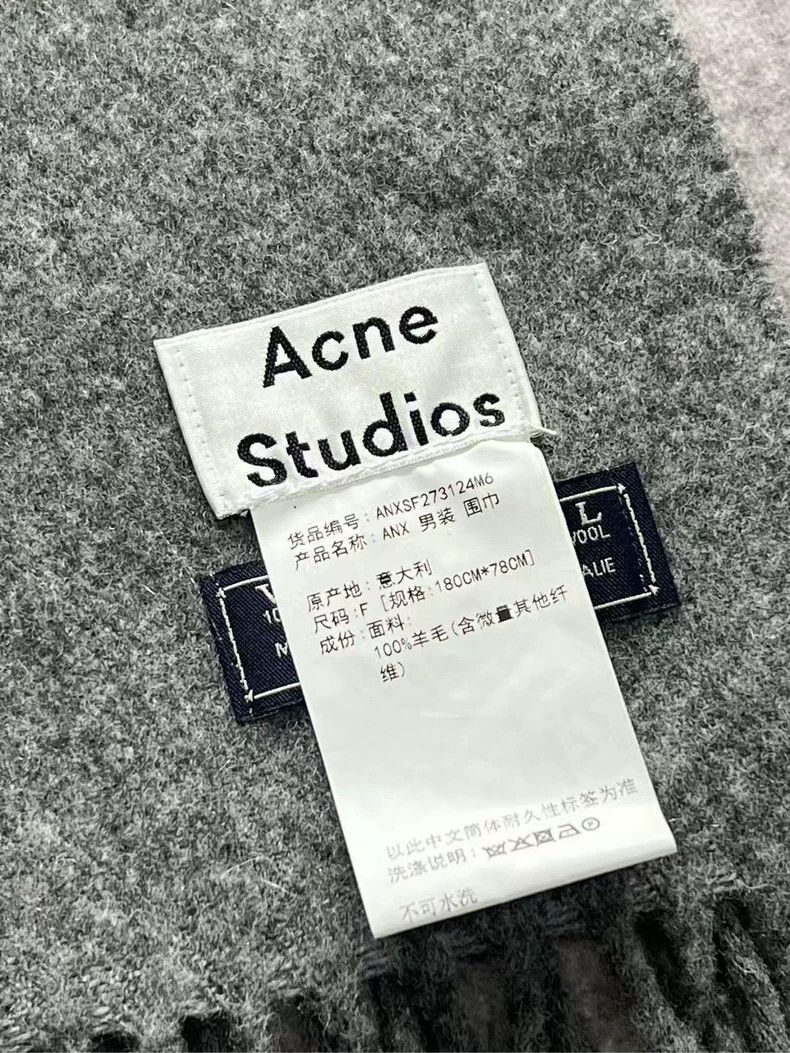 Acne Studios oversized gray wool scarf from acne studios Size ONE SIZE - 3 Thumbnail