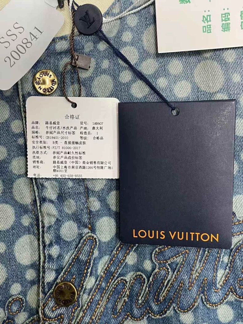 Louis Vuitton Louis Vuitton Polka Dot Denim Baseball Cardigan Size US XL / EU 56 / 4 - 8 Thumbnail
