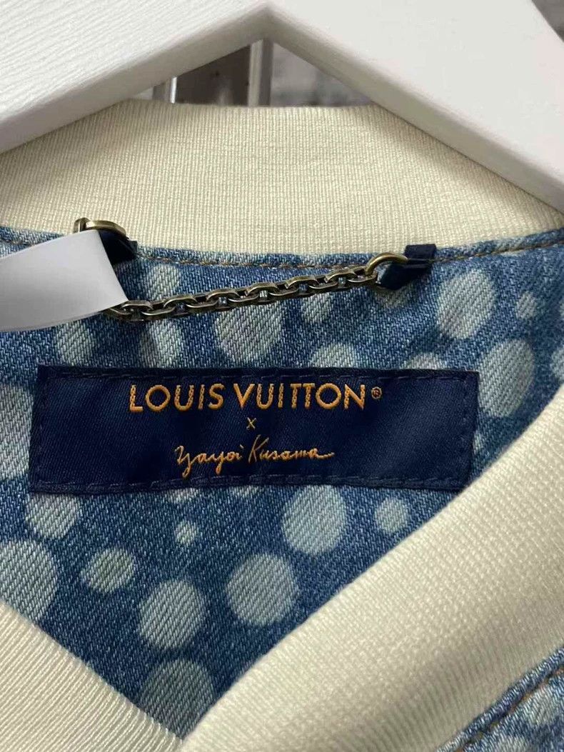 Louis Vuitton Louis Vuitton Polka Dot Denim Baseball Cardigan Size US XL / EU 56 / 4 - 6 Thumbnail