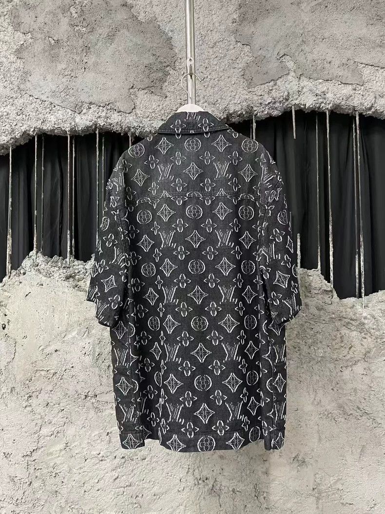 Louis Vuitton louis vuitton black denim short sleeve jacket Size US M / EU 48-50 / 2 - 2 Thumbnail