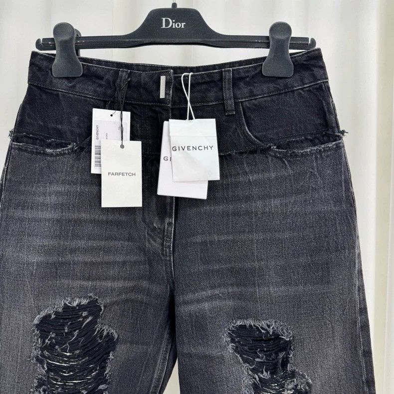 Givenchy givenchy distressed denim shorts in black Size US 36 / EU 52 - 3 Thumbnail