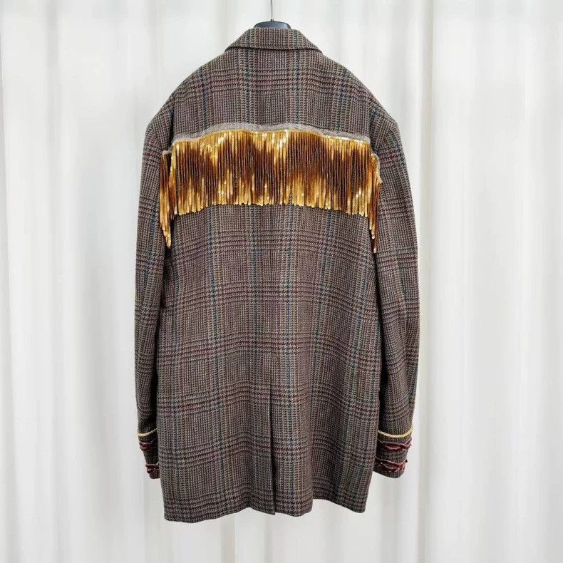 Gucci gucci sequined checked wool blazer jacket Size US M / EU 48-50 / 2 - 2 Thumbnail