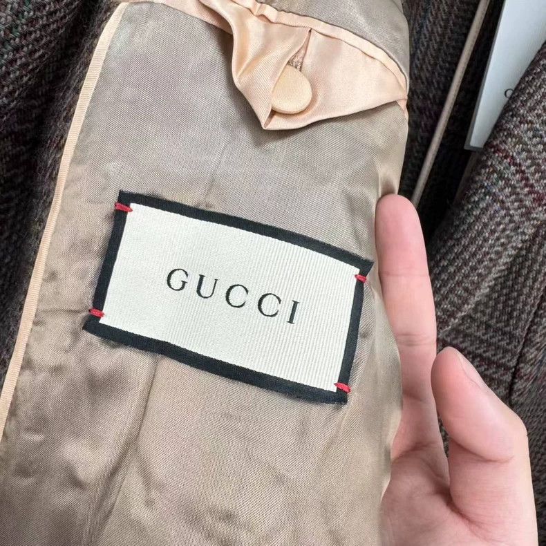 Gucci gucci sequined checked wool blazer jacket Size US M / EU 48-50 / 2 - 5 Thumbnail