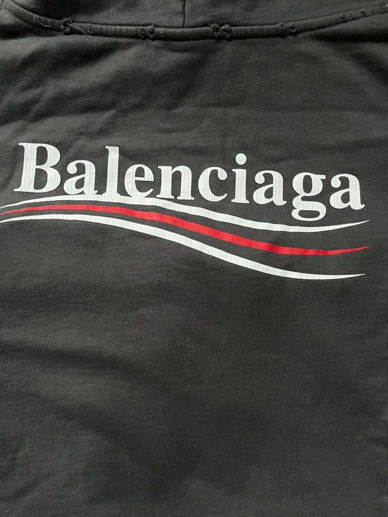 Balenciaga balenciaga gray logo print hoodie for men Size US XS / EU 42 / 0 - 3 Thumbnail