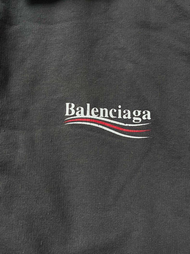 Balenciaga balenciaga gray logo print hoodie for men Size US XS / EU 42 / 0 - 2 Thumbnail