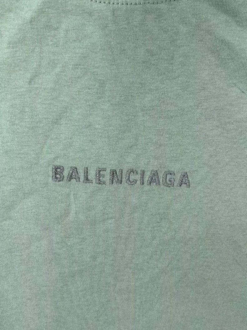 Balenciaga balenciaga mint green embroidered logo t-shirt Size US M / EU 48-50 / 2 - 3 Thumbnail