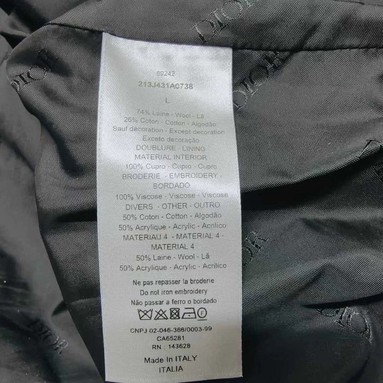 Dior gray dior homme letter print jacket Size US L / EU 52-54 / 3 - 4 Thumbnail