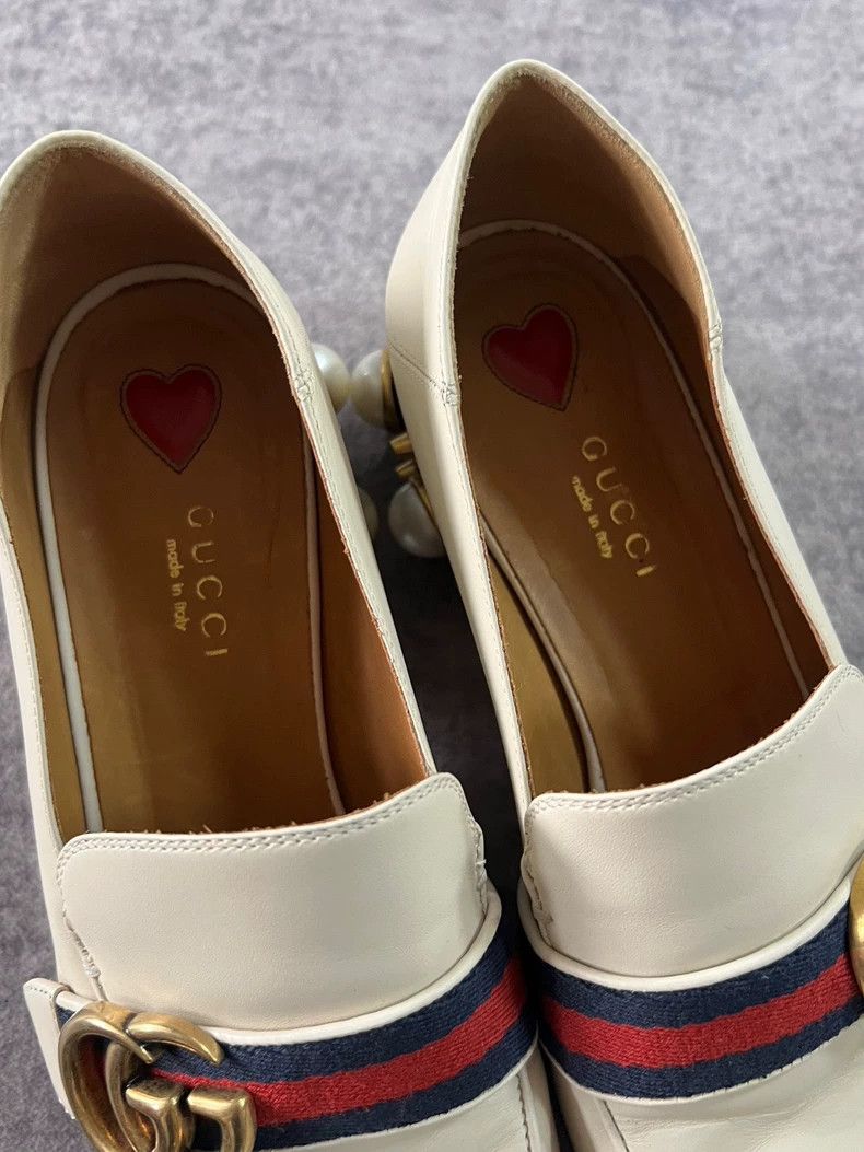 Gucci gucci pearl-embellished high heel shoes Size US 7 / EU 40 - 4 Thumbnail