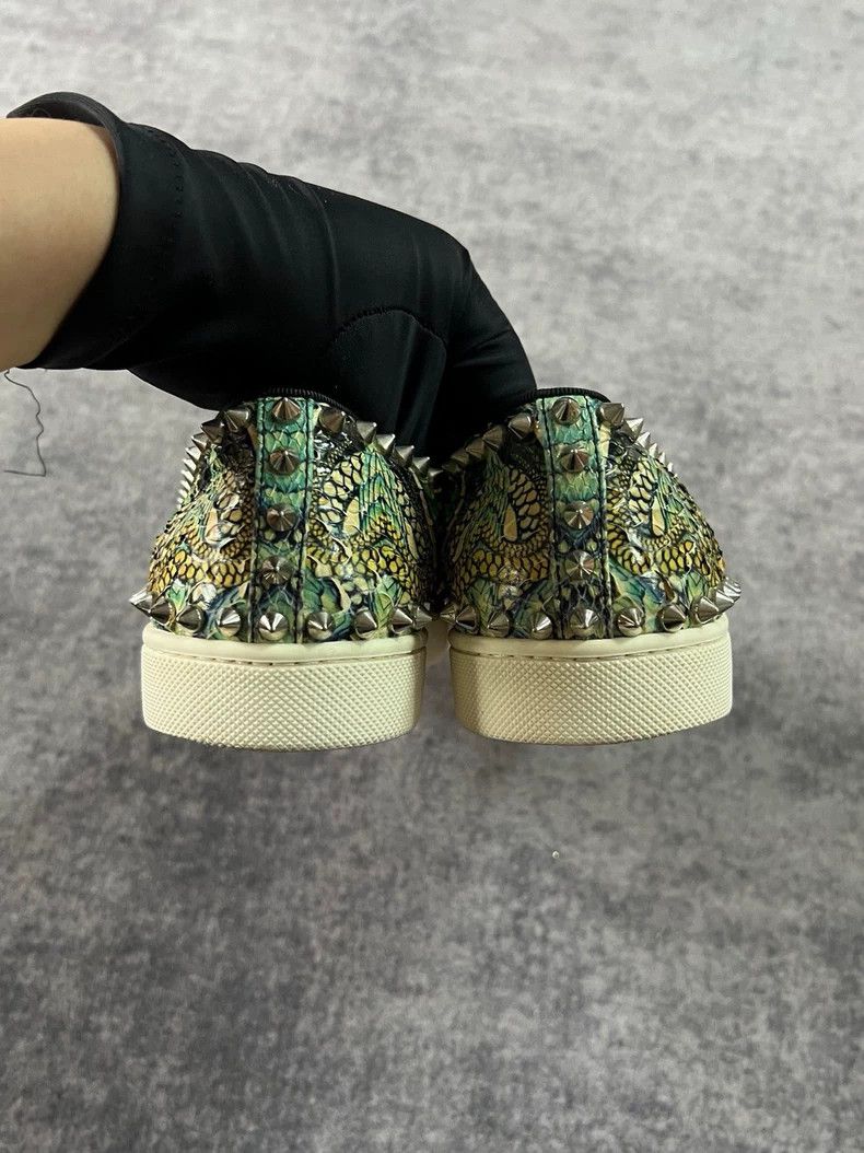 Balenciaga green studded python slip-on sneakers Size US 7.5 / EU 40-41 - 6 Thumbnail