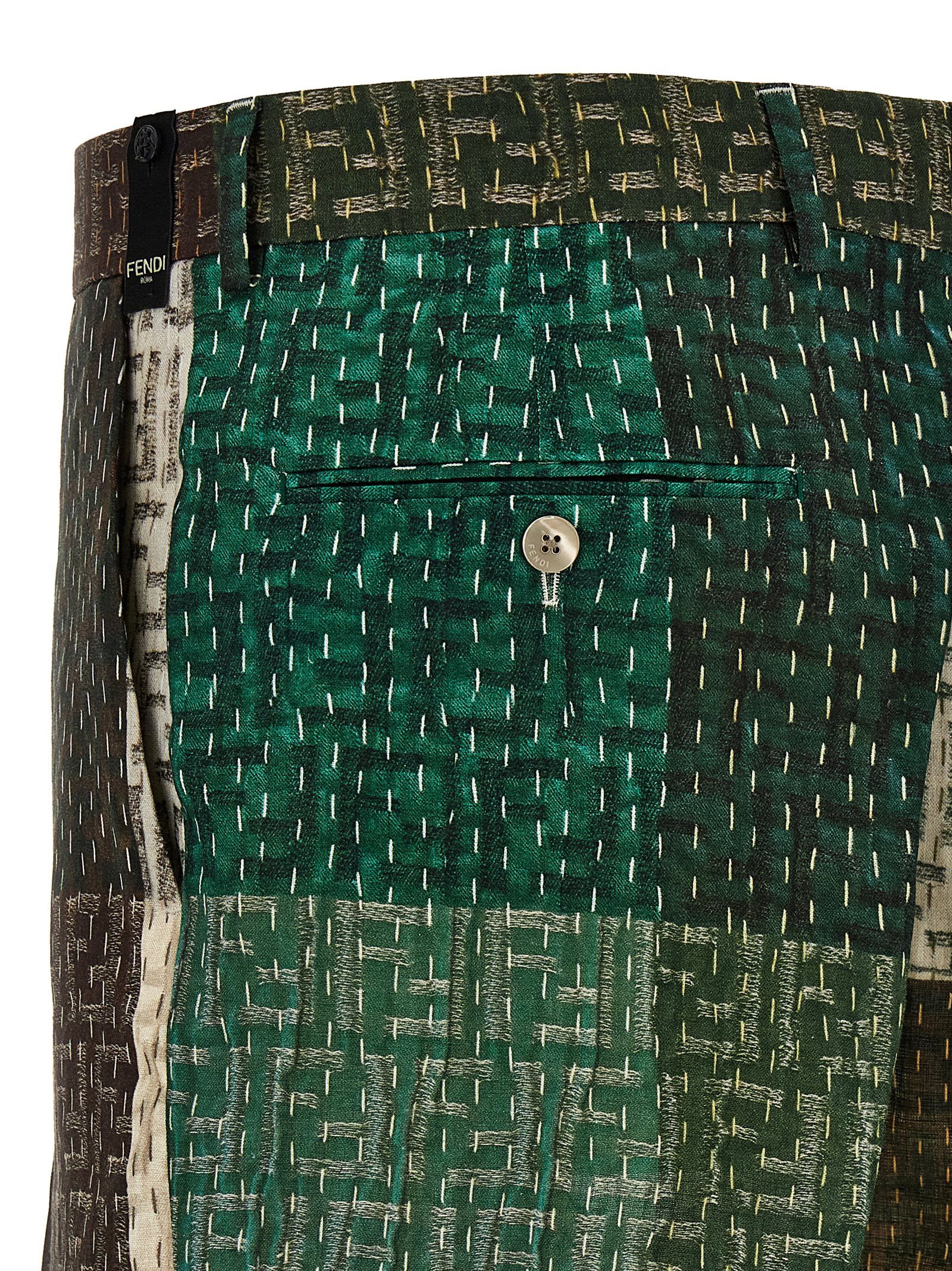 Fendi Patchwork Bermuda Shorts Size US 30 / EU 46 - 4 Thumbnail