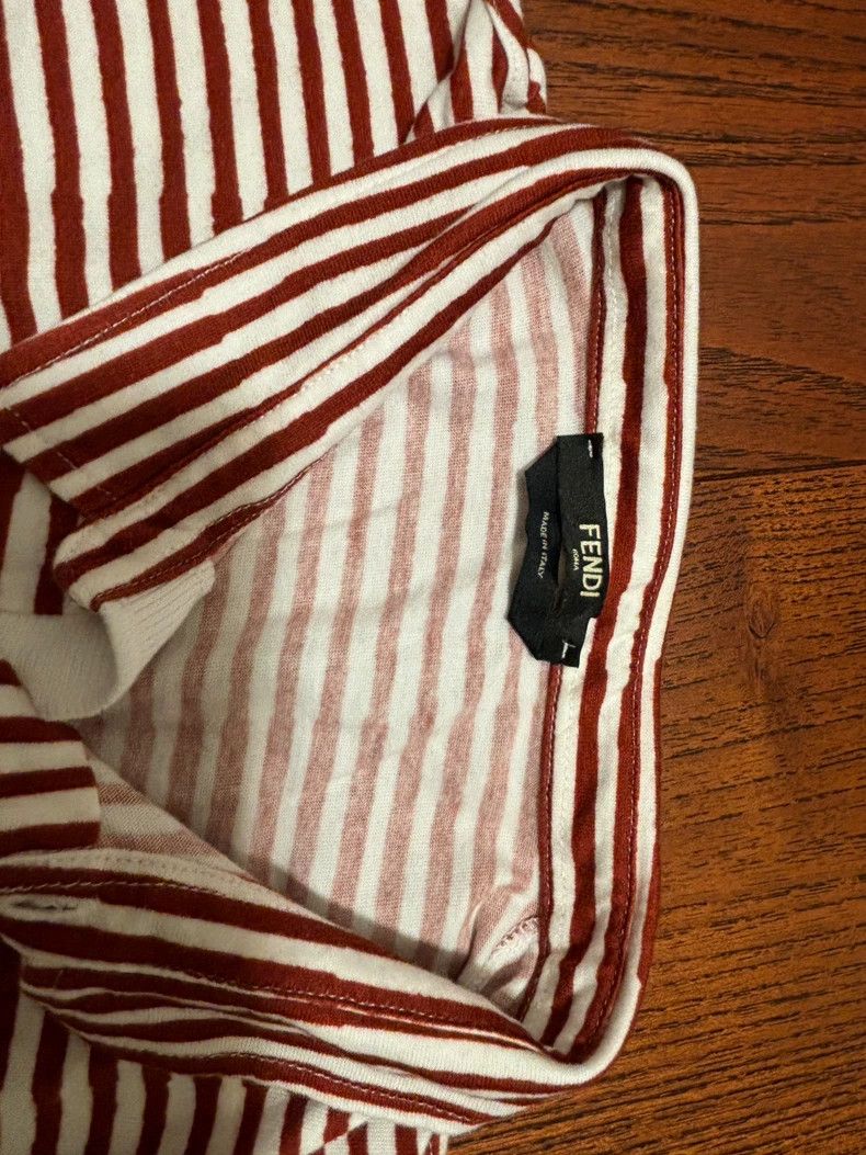 Fendi fendi men's polo shirt with stripes Size US M / EU 48-50 / 2 - 2 Thumbnail