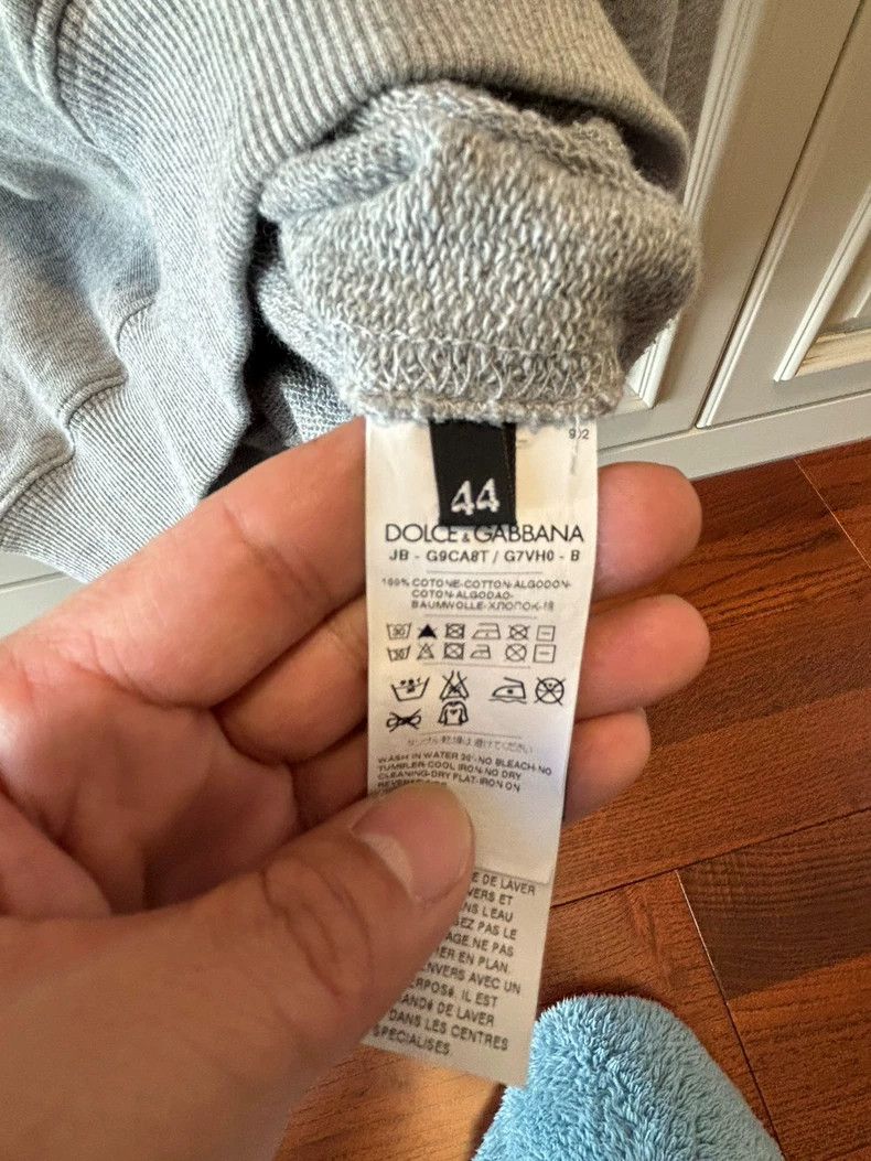 Dolce & Gabbana gray casual hoodie with graphic print Size US L / EU 52-54 / 3 - 4 Thumbnail