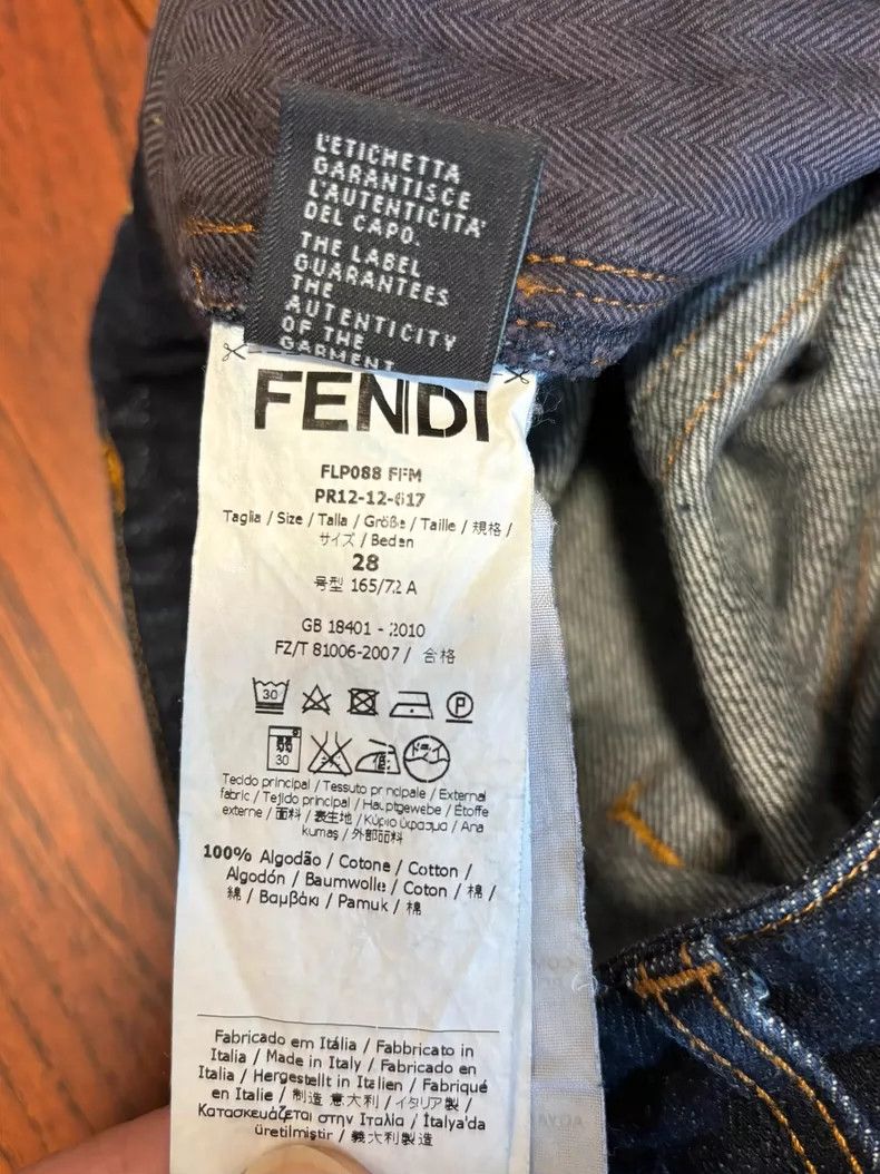 Fendi fendi men's denim jeans size 28 Size US 28 / EU 44 - 2 Thumbnail