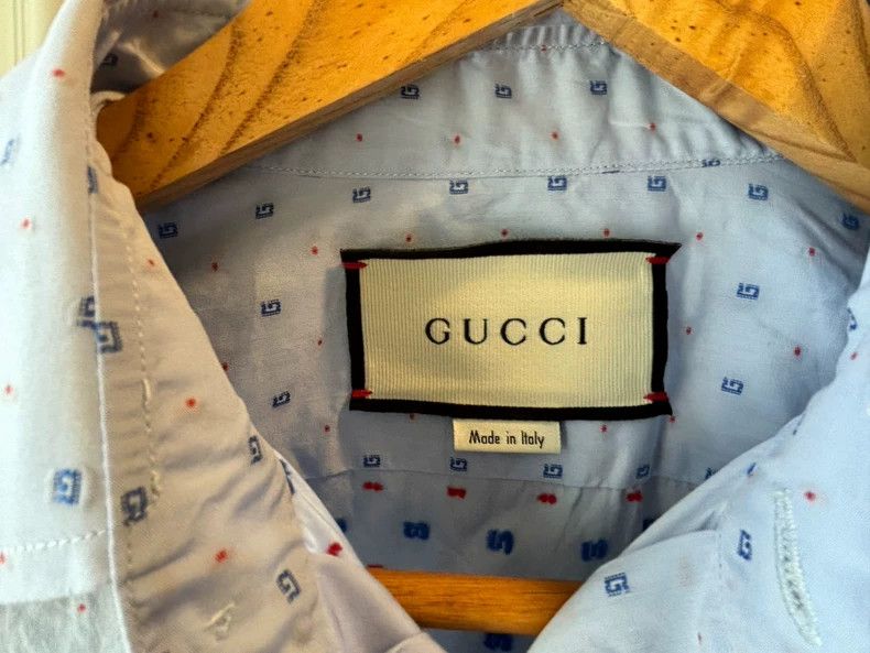 Gucci gucci logo long sleeve shirt size 37 Size US M / EU 48-50 / 2 - 2 Thumbnail