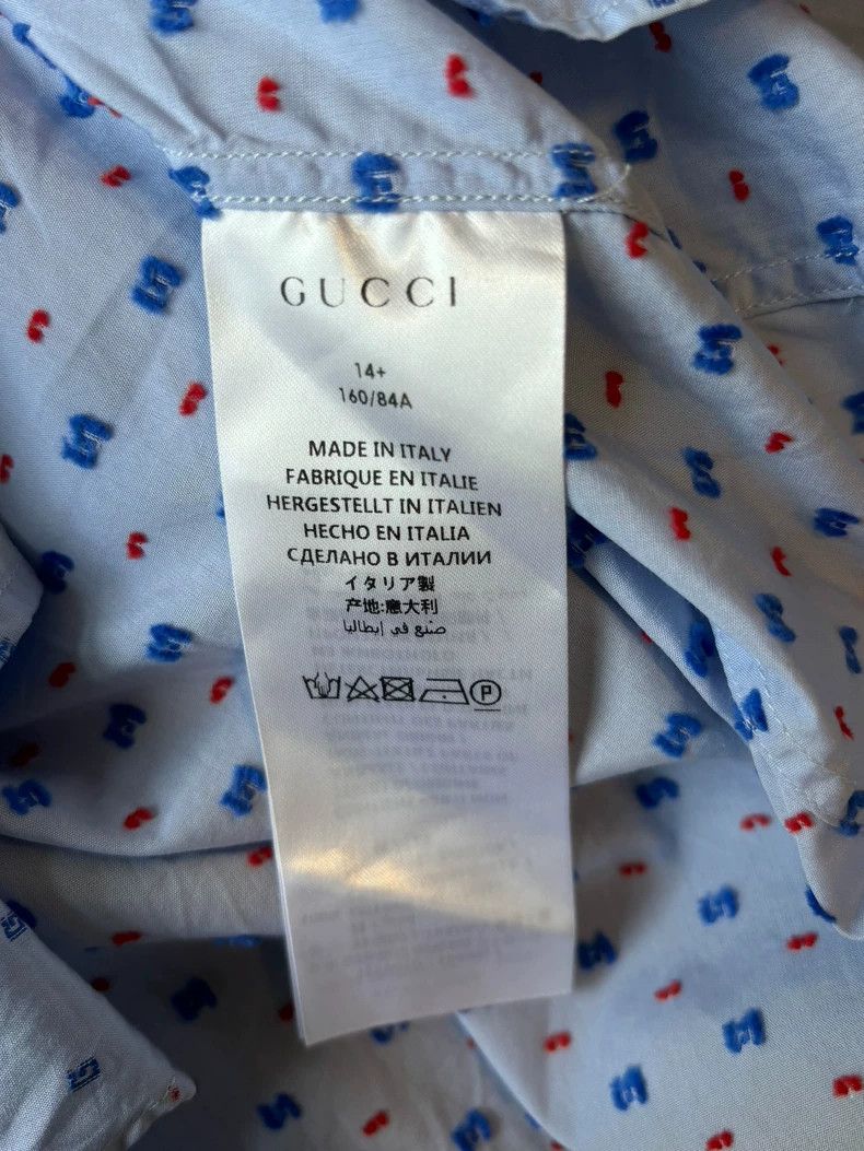 Gucci gucci logo long sleeve shirt size 37 Size US M / EU 48-50 / 2 - 7 Thumbnail