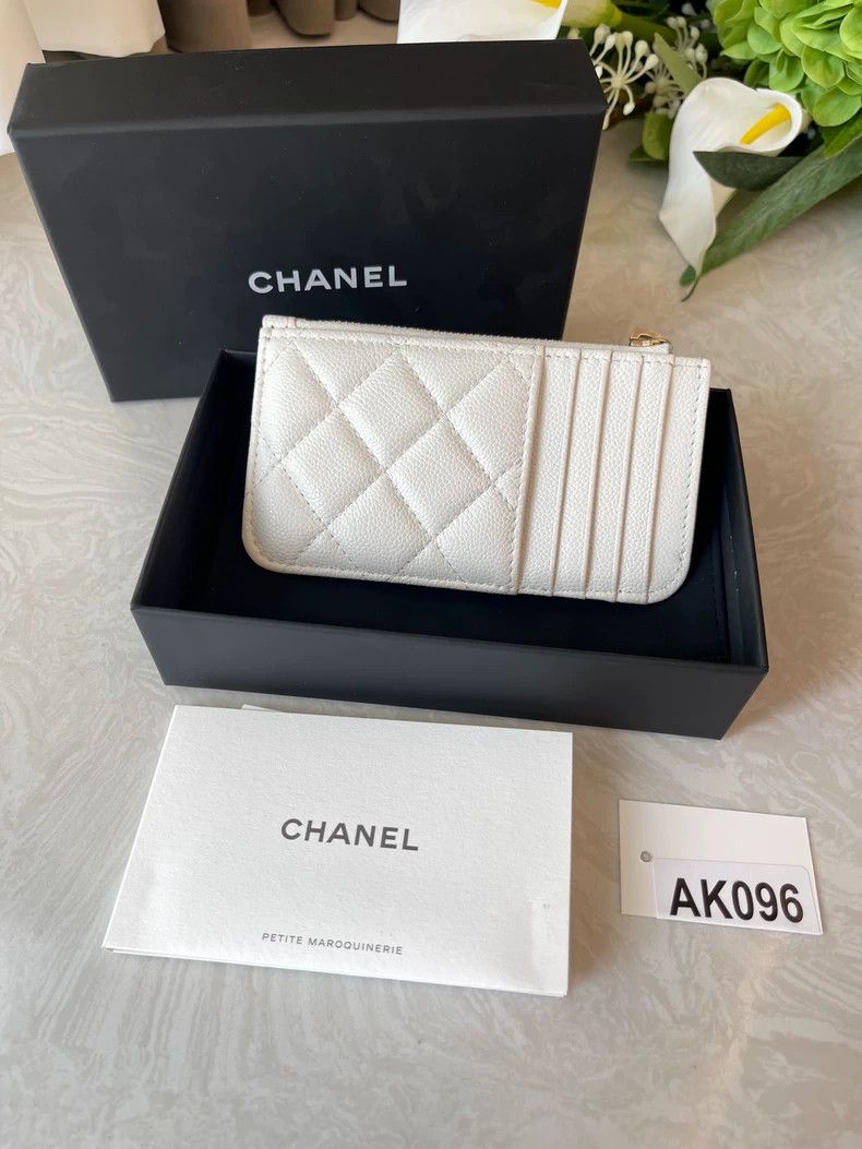 Chanel chanel white caviar leather card wallet Size ONE SIZE - 3 Thumbnail