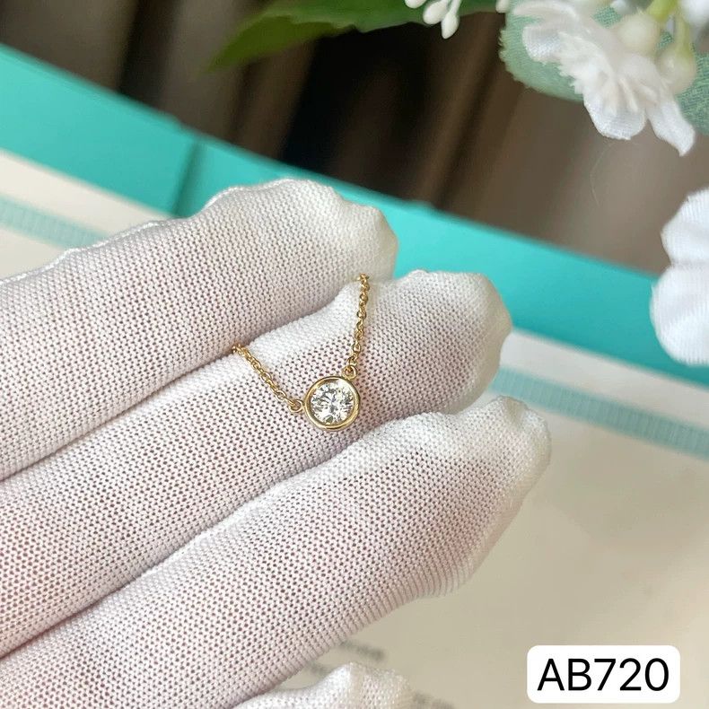 Tiffany & Co. tiffany 18K rose gold diamond necklace Size ONE SIZE - 6 Thumbnail