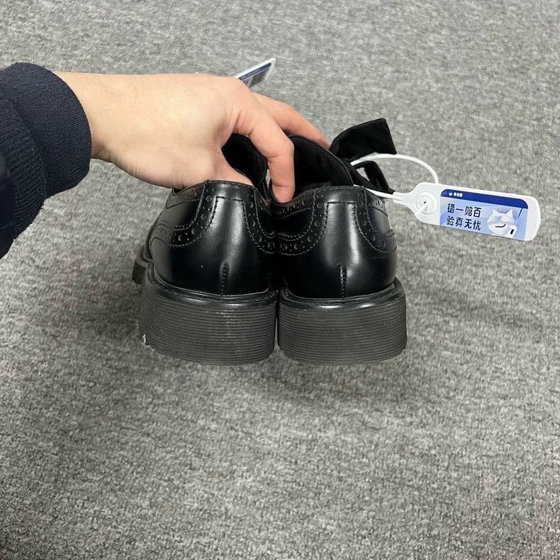 Prada prada black brogue shoes with bow Size US 8 / EU 41 - 5 Thumbnail