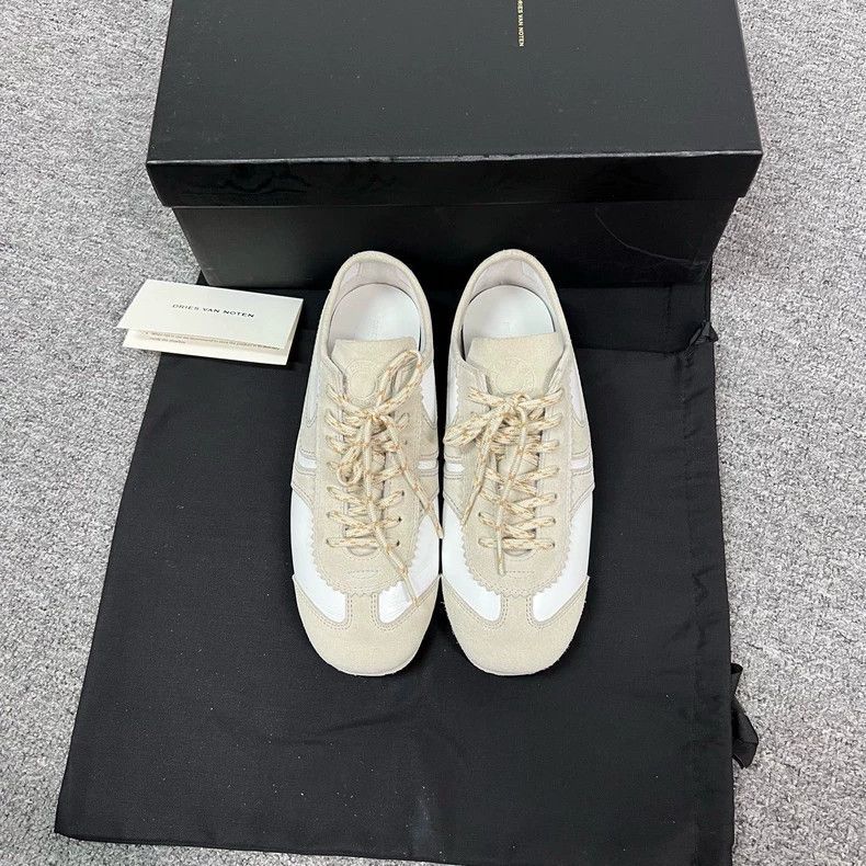 Dries Van Noten dries van noten gray white suede training shoes Size US 6 / EU 39 - 3 Thumbnail