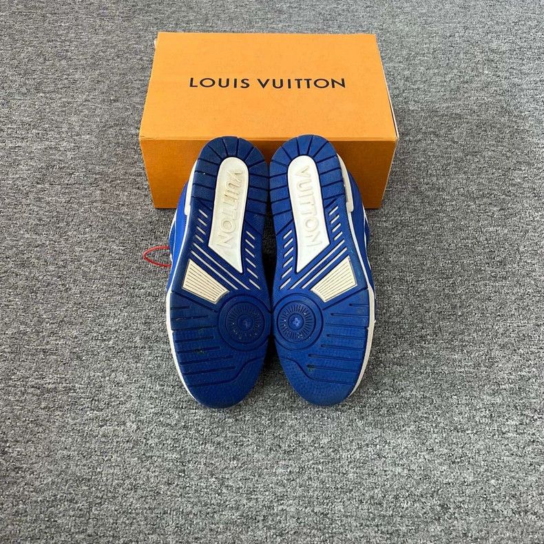 Louis Vuitton louis vuitton blue and white trainer shoes Size US 8.5 / EU 41-42 - 6 Thumbnail