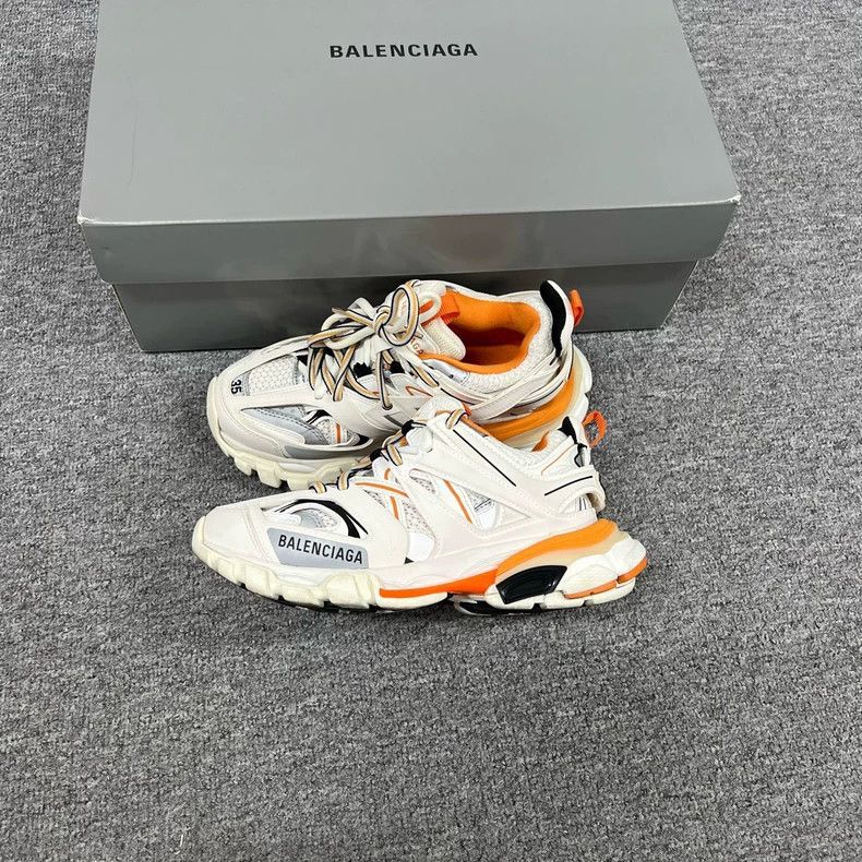 Balenciaga balenciaga track sneakers in white and orange Size US 5 / EU 37 - 2 Thumbnail