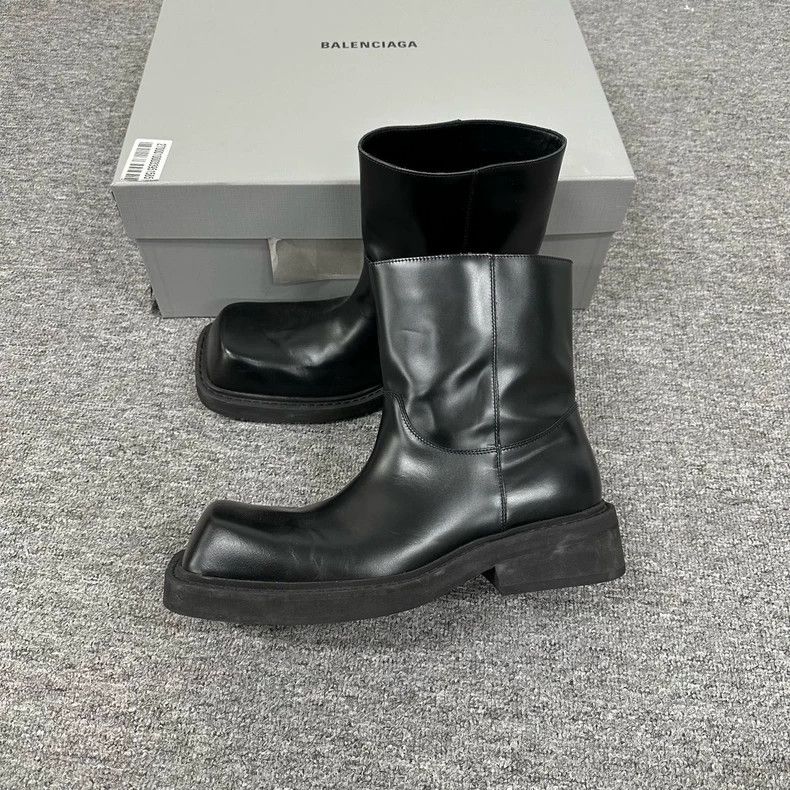 Balenciaga classic black square toe riding boots Size US 8 / EU 41 - 2 Thumbnail
