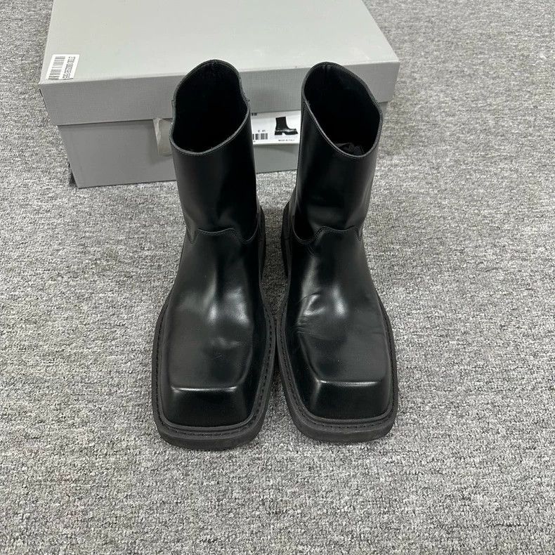 Balenciaga classic black square toe riding boots Size US 8 / EU 41 - 3 Thumbnail
