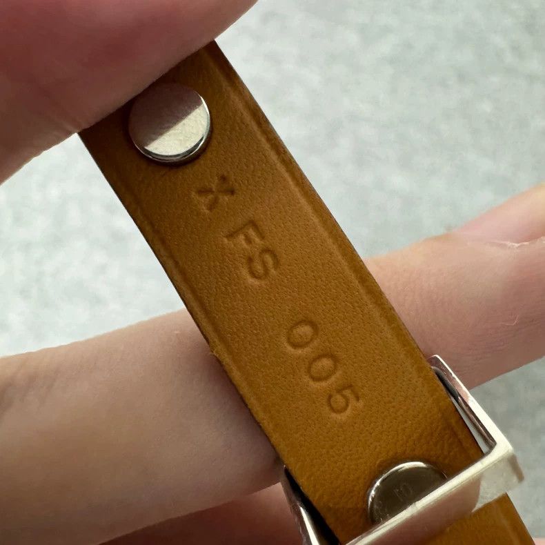 Hermes hermes leather studded bracelet with silver accents Size ONE SIZE - 8 Thumbnail